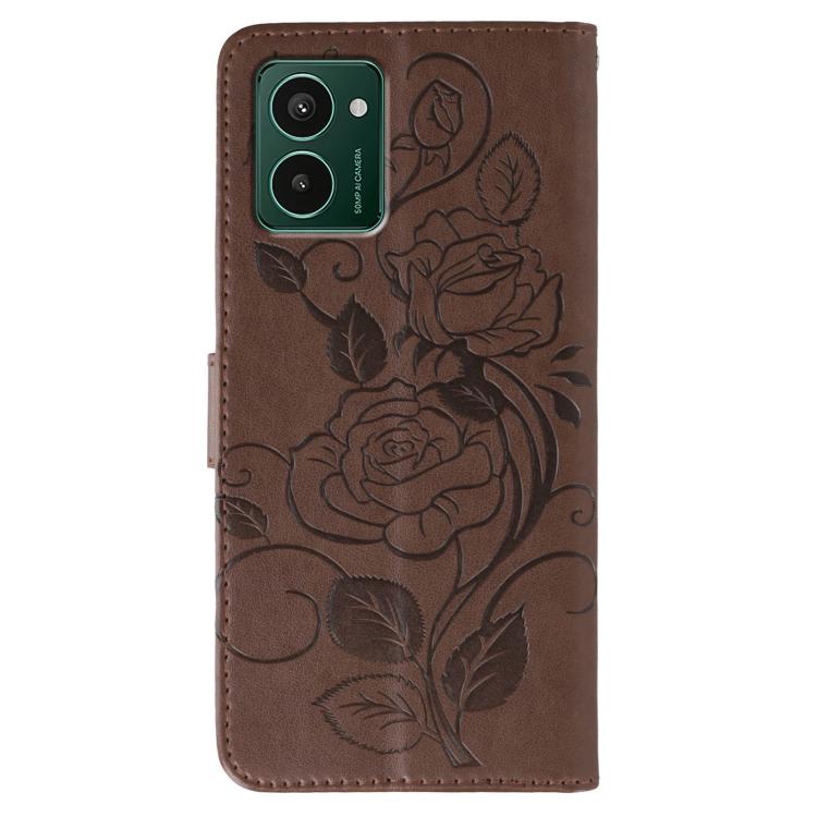 For HMD Pulse Pro Rose Butterfly Embossed Leather Phone Case