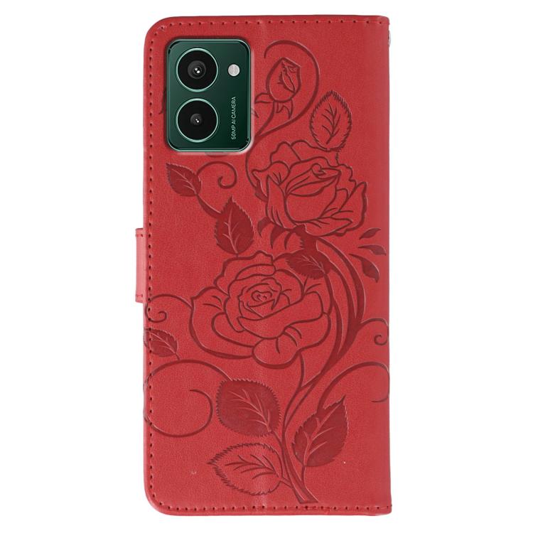 For HMD Pulse Pro Rose Butterfly Embossed Leather Phone Case