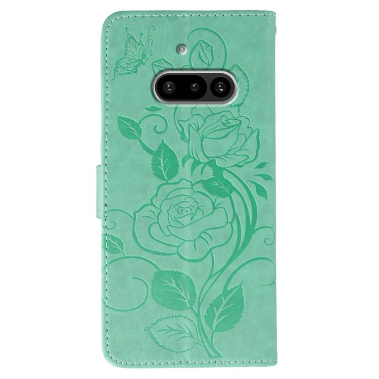 For Nothing Phone 3a Rose Butterfly Embossed Leather Phone Case