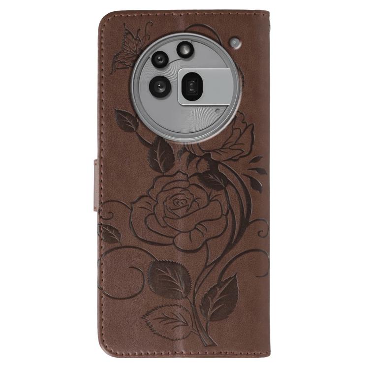 For Nothing Phone 3a Pro Rose Butterfly Embossed Leather Phone Case