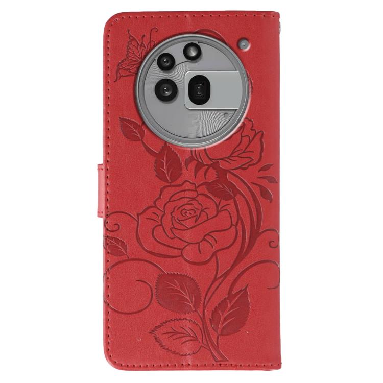 For Nothing Phone 3a Pro Rose Butterfly Embossed Leather Phone Case