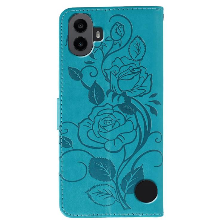 For Nothing CMF Phone 1 Rose Butterfly Embossed Leather Phone Case