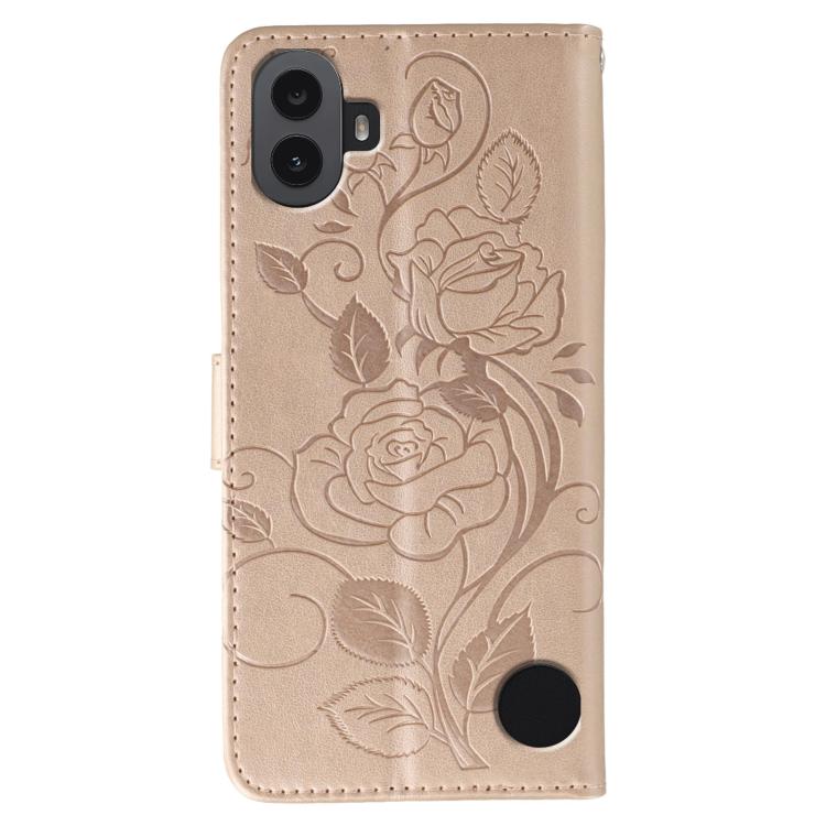 For Nothing CMF Phone 1 Rose Butterfly Embossed Leather Phone Case