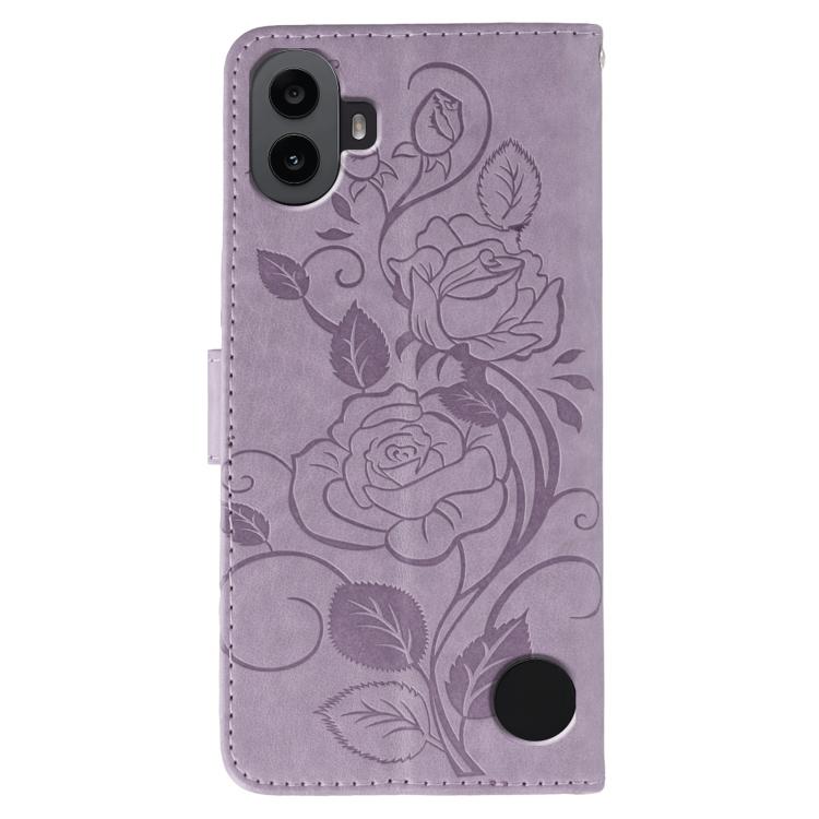 For Nothing CMF Phone 1 Rose Butterfly Embossed Leather Phone Case
