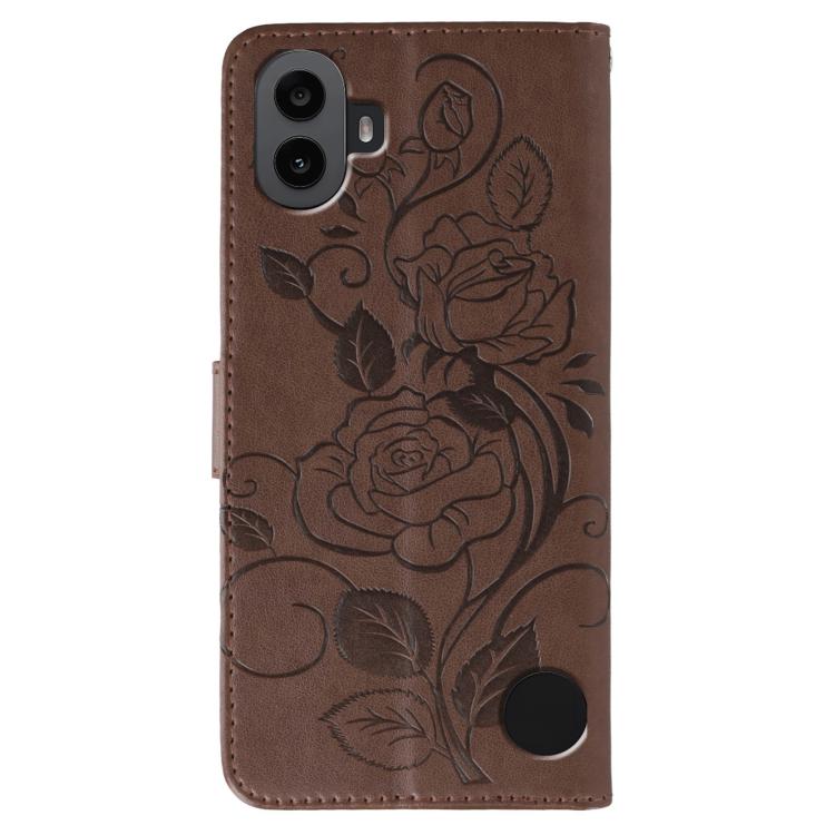 For Nothing CMF Phone 1 Rose Butterfly Embossed Leather Phone Case