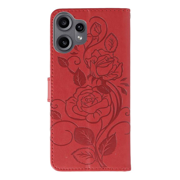 For Nothing CMF Phone 2 Pro Rose Butterfly Embossed Leather Phone Case