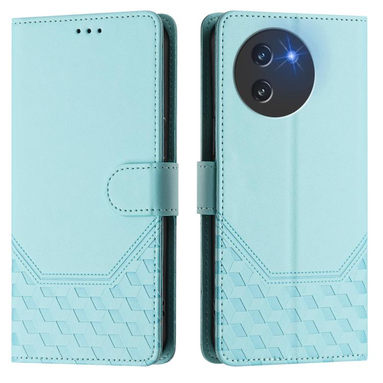 For Doogee Note 59 / Note 59 Pro Honeycomb Embossing RFID Leather Phone Case