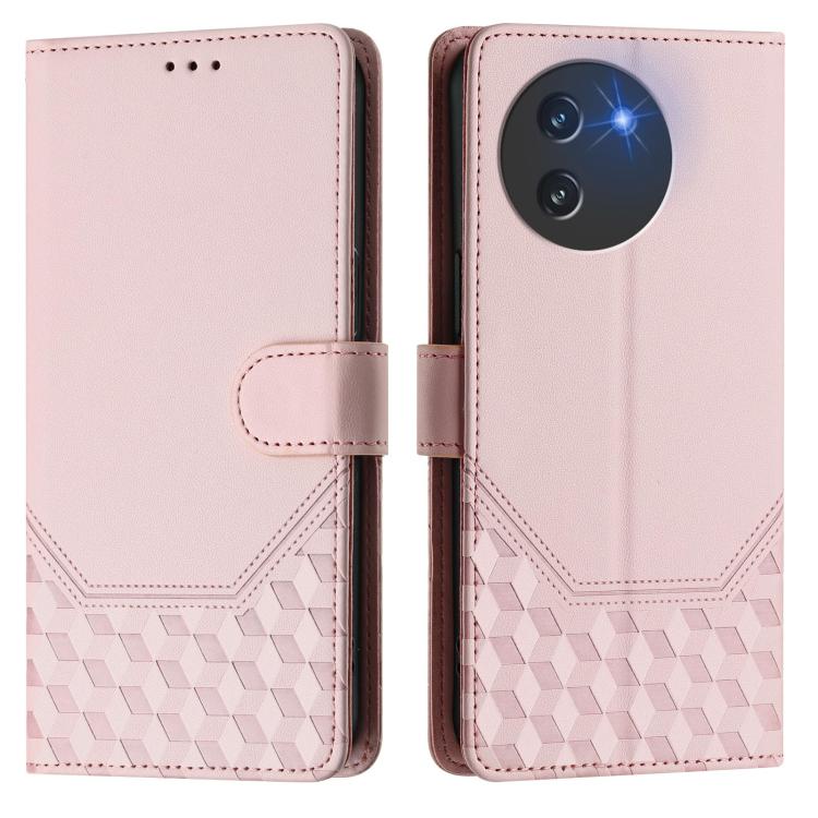 For Doogee Note 59 / Note 59 Pro Honeycomb Embossing RFID Leather Phone Case