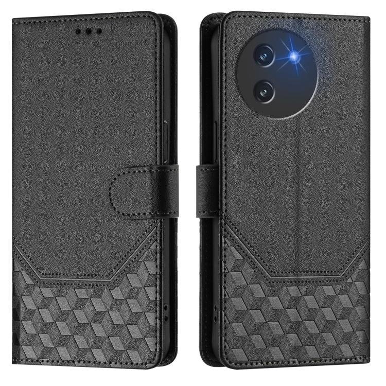 For Doogee Note 59 / Note 59 Pro Honeycomb Embossing RFID Leather Phone Case