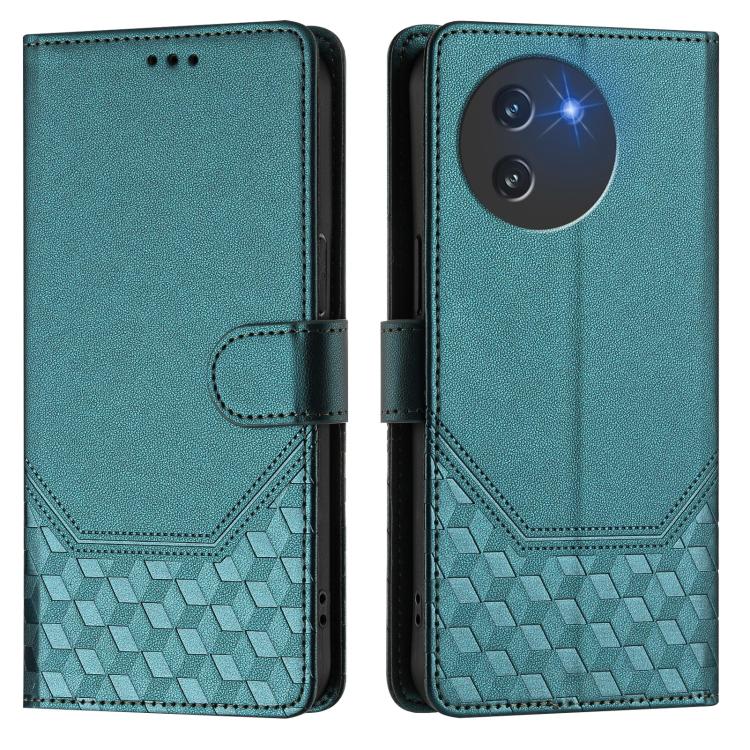 For Doogee Note 59 / Note 59 Pro Honeycomb Embossing RFID Leather Phone Case