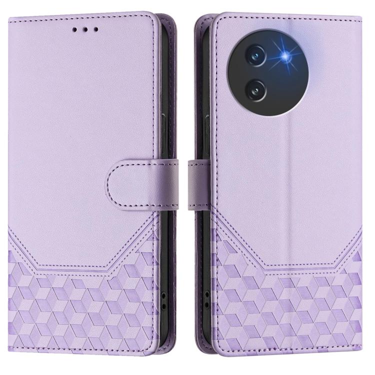 For Doogee Note 59 / Note 59 Pro Honeycomb Embossing RFID Leather Phone Case