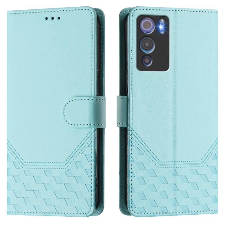 For Doogee N60 Pro Honeycomb Embossing RFID Leather Phone Case