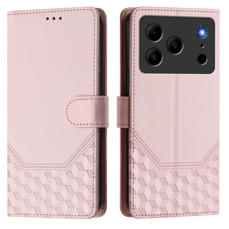 For Doogee Note 56 / Note 56 Pro Honeycomb Embossing RFID Leather Phone Case