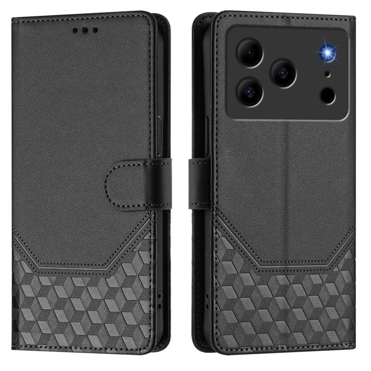 For Doogee Note 56 / Note 56 Pro Honeycomb Embossing RFID Leather Phone Case