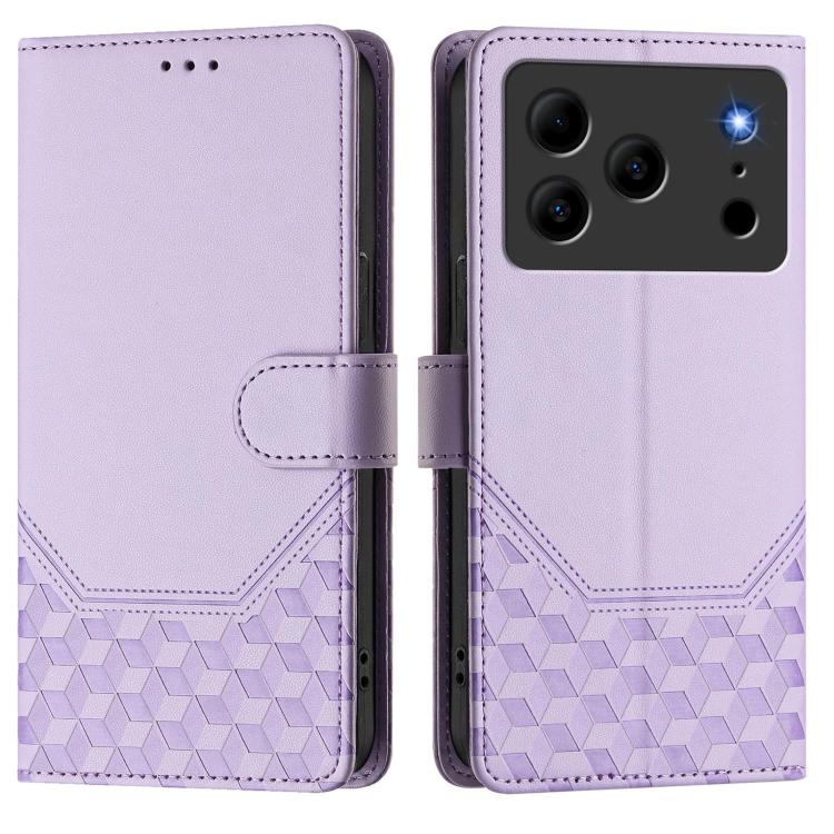 For Doogee Note 56 / Note 56 Pro Honeycomb Embossing RFID Leather Phone Case