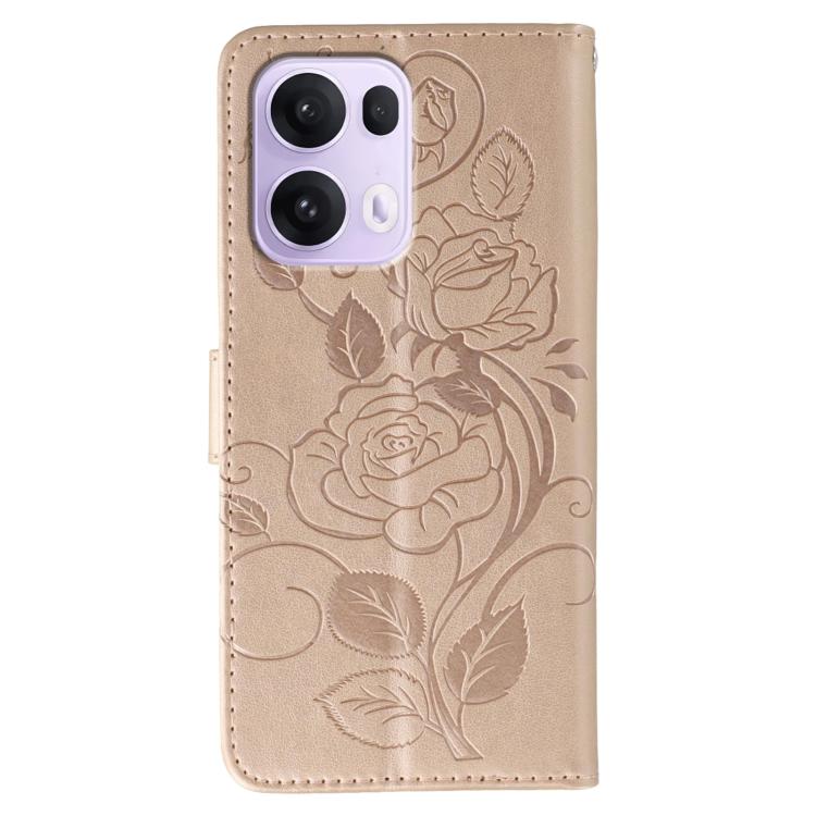 For OPPO Reno13 Pro 5G Global Rose Butterfly Embossed Leather Phone Case
