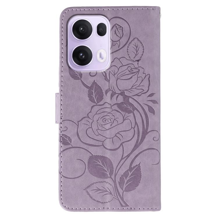 For OPPO Reno13 Pro 5G Global Rose Butterfly Embossed Leather Phone Case