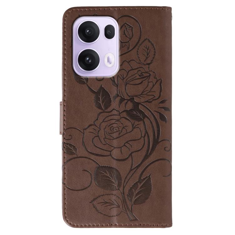 For OPPO Reno13 Pro 5G Global Rose Butterfly Embossed Leather Phone Case