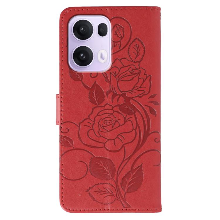 For OPPO Reno13 Pro 5G Global Rose Butterfly Embossed Leather Phone Case