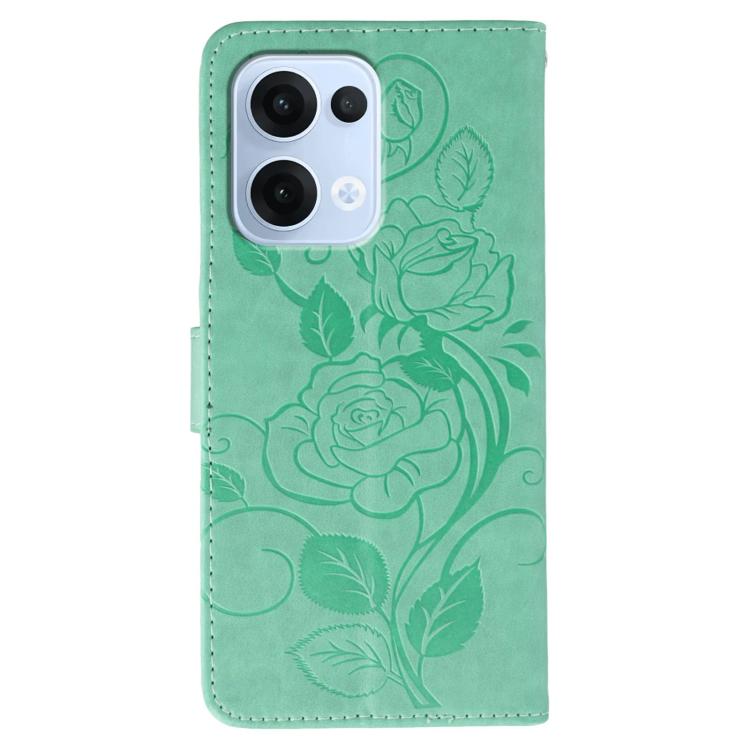 For OPPO Reno13 5G Global Rose Butterfly Embossed Leather Phone Case
