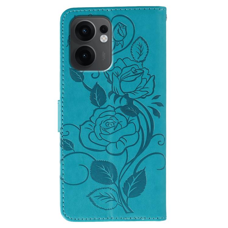 For OPPO Reno13 F 4G Global / 5G Global Rose Butterfly Embossed Leather Phone Case