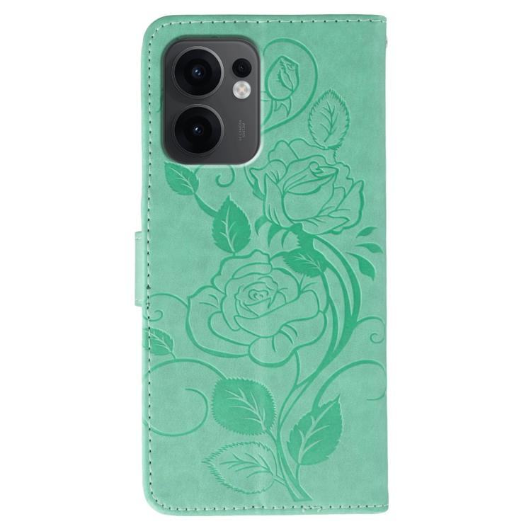 For OPPO Reno13 F 4G Global / 5G Global Rose Butterfly Embossed Leather Phone Case