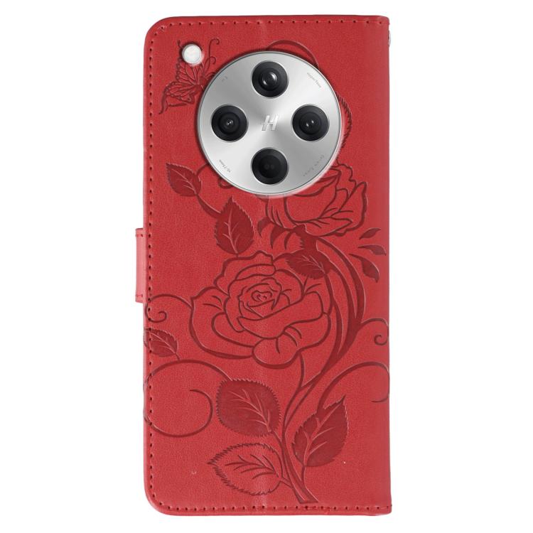 For OPPO Find X8 Rose Butterfly Embossed Leather Phone Case