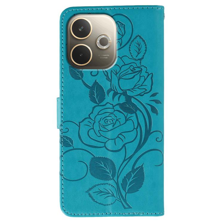 For OPPO A5 Pro 5G Global Rose Butterfly Embossed Leather Phone Case