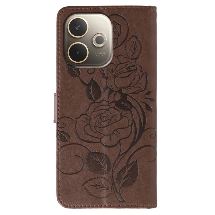 For OPPO A5 Pro 5G Global Rose Butterfly Embossed Leather Phone Case