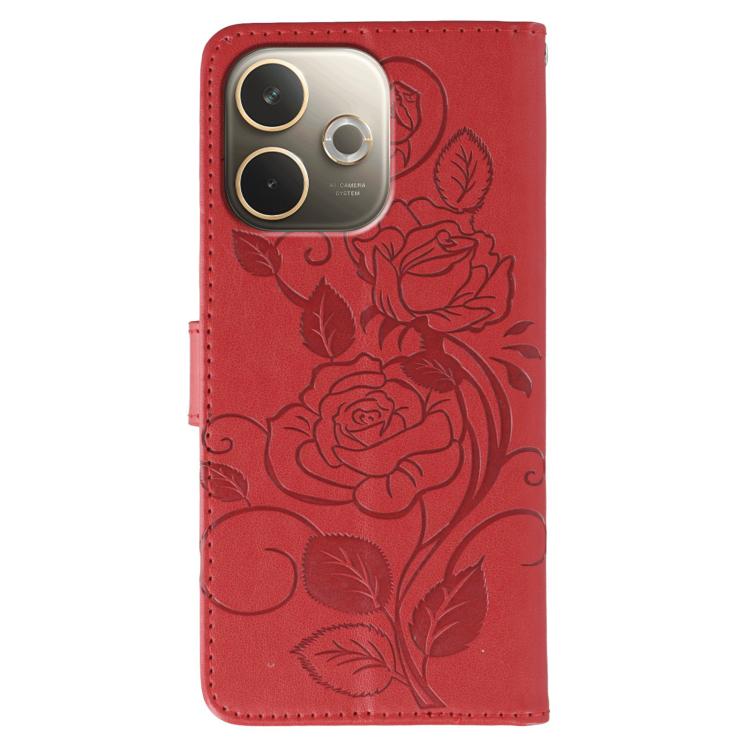 For OPPO A5 Pro 5G Global Rose Butterfly Embossed Leather Phone Case