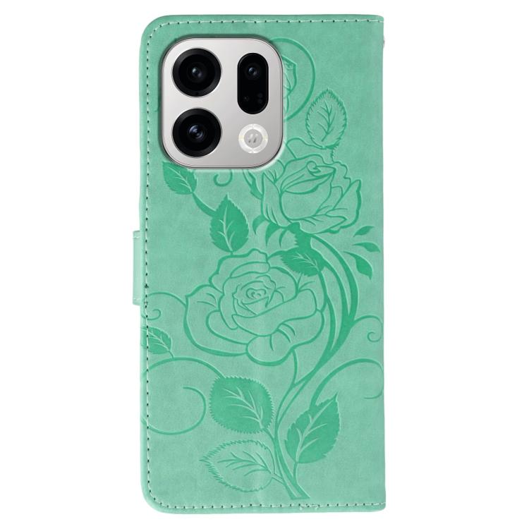 For OPPO Find X9 Rose Butterfly Embossed Leather Phone Case