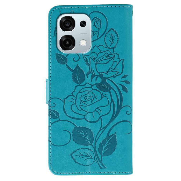 For OPPO A6 Pro 5G Rose Butterfly Embossed Leather Phone Case