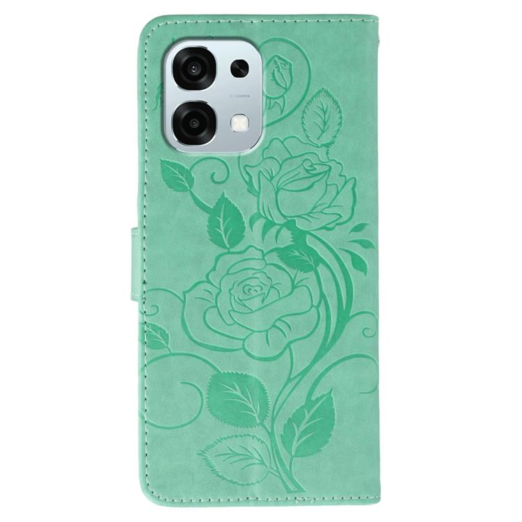 For OPPO A6 Pro 5G Rose Butterfly Embossed Leather Phone Case
