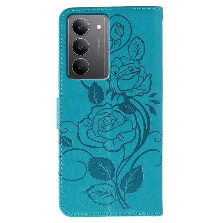 For Realme 14x Rose Butterfly Embossed Leather Phone Case