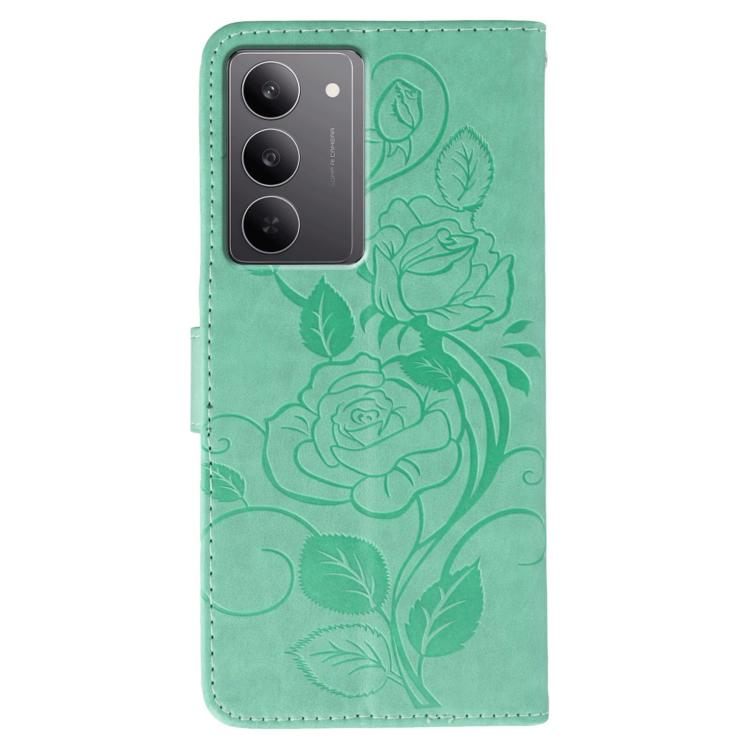 For Realme 14x Rose Butterfly Embossed Leather Phone Case