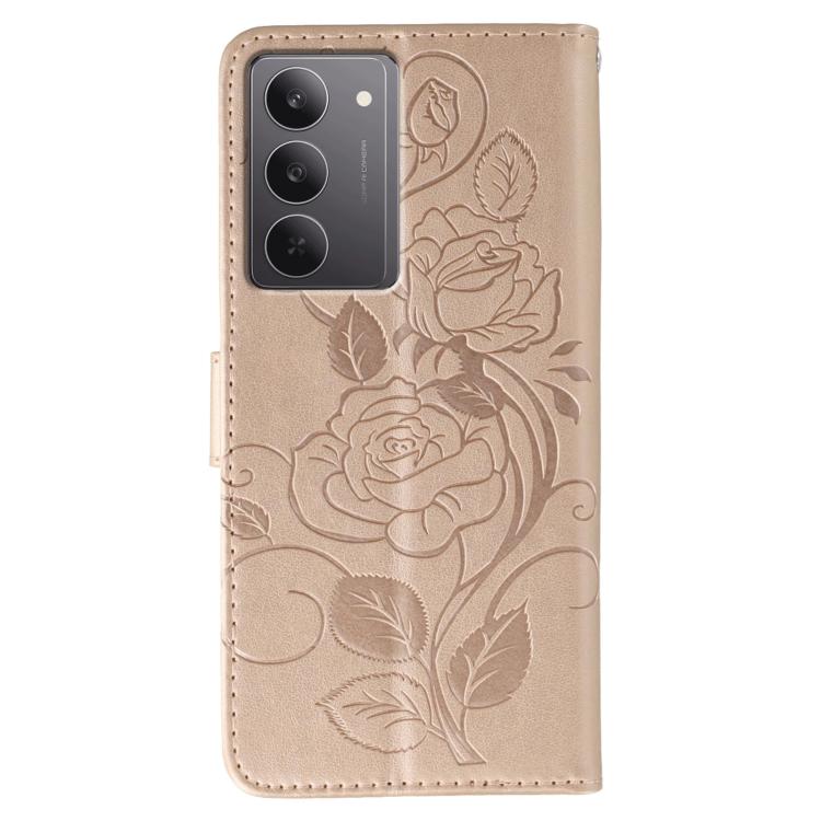 For Realme 14x Rose Butterfly Embossed Leather Phone Case