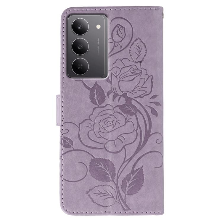 For Realme 14x Rose Butterfly Embossed Leather Phone Case