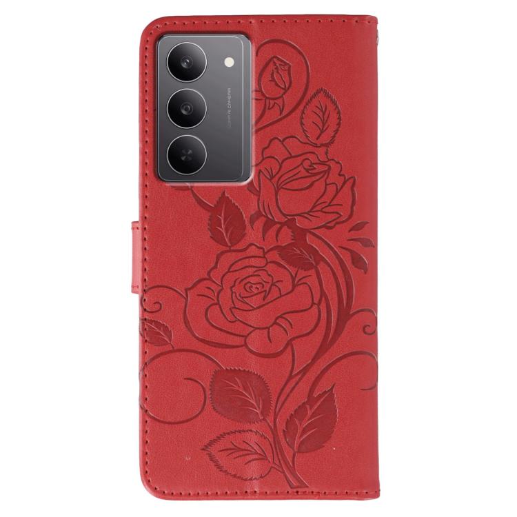 For Realme 14x Rose Butterfly Embossed Leather Phone Case
