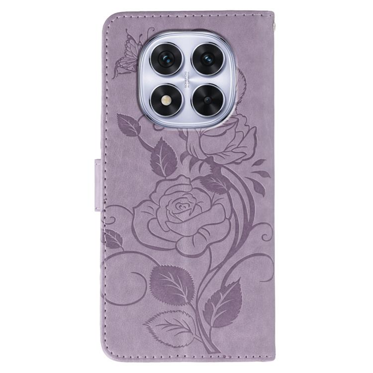 For Redmi Note 14 Pro 4G Global Rose Butterfly Embossed Leather Phone Case