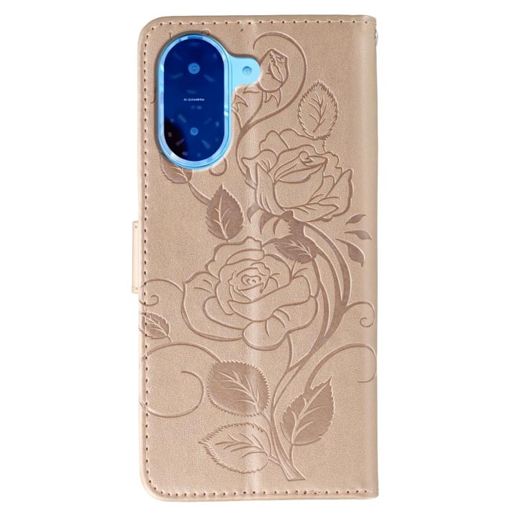 For Redmi A5 4G 171.7mm Rose Butterfly Embossed Leather Phone Case