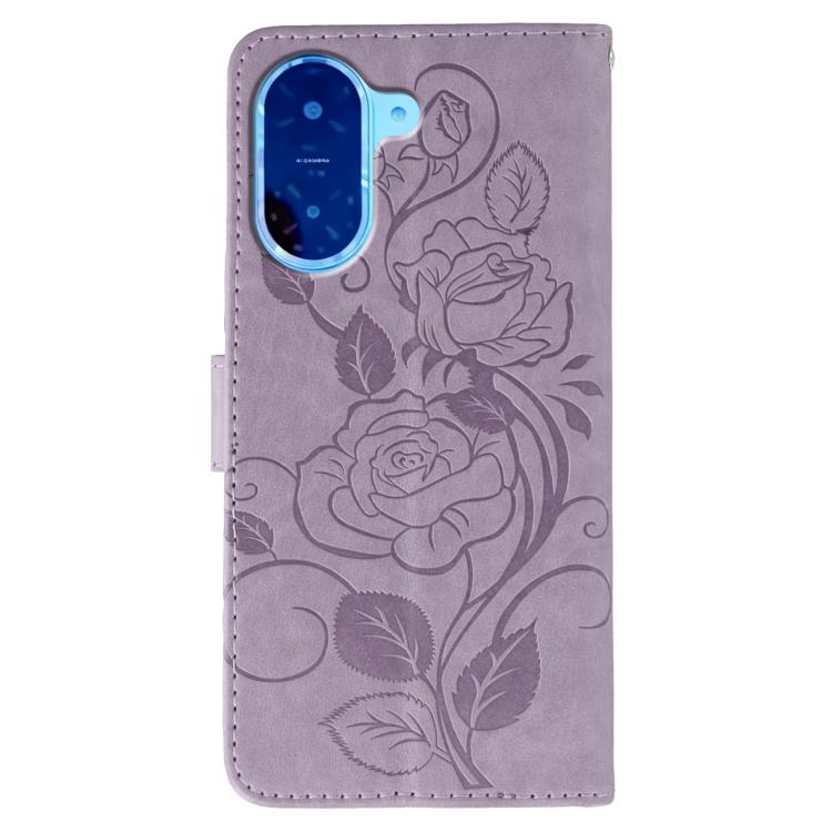 For Redmi A5 4G 171.7mm Rose Butterfly Embossed Leather Phone Case