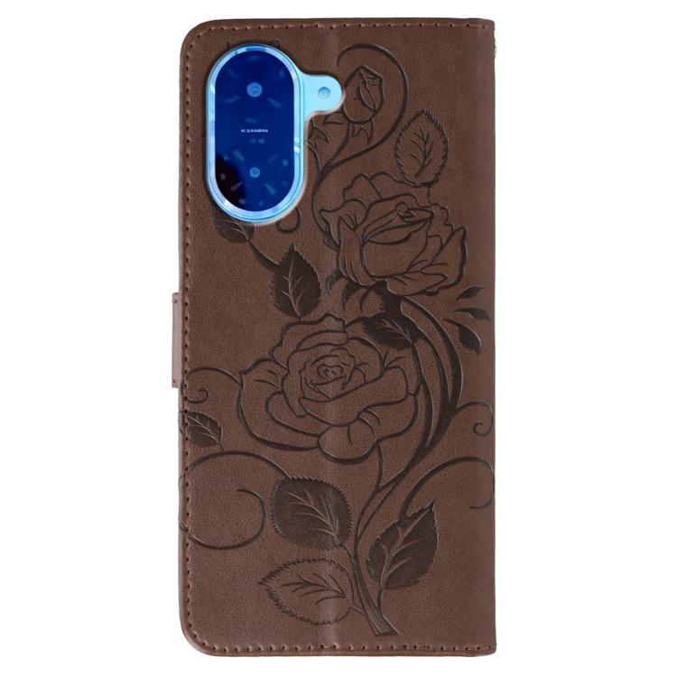 For Redmi A5 4G 171.7mm Rose Butterfly Embossed Leather Phone Case