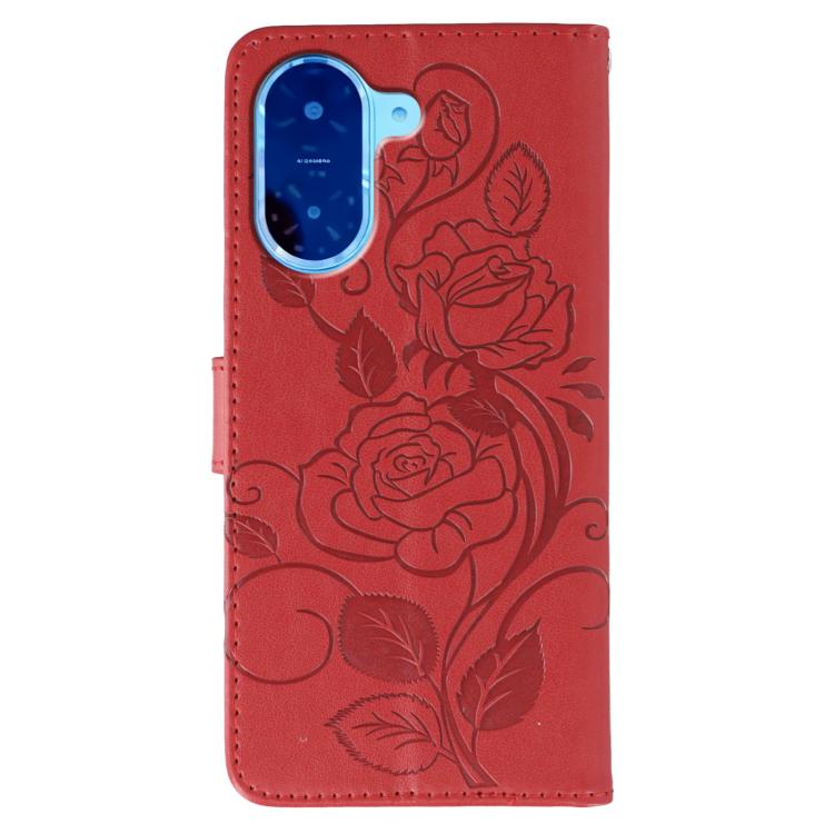 For Redmi A5 4G 171.7mm Rose Butterfly Embossed Leather Phone Case