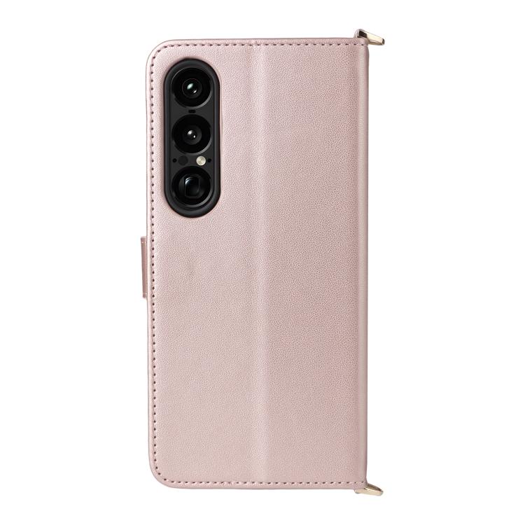 For Sony Xperia 1 VII Multifunctional 6-Card Slots Leather Phone Case with Wrist Strap
