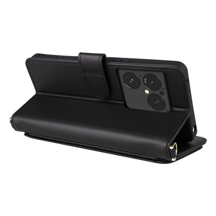 For Sony Xperia 1 VIII Multifunctional 6-Card Slots Leather Phone Case with Wrist Strap