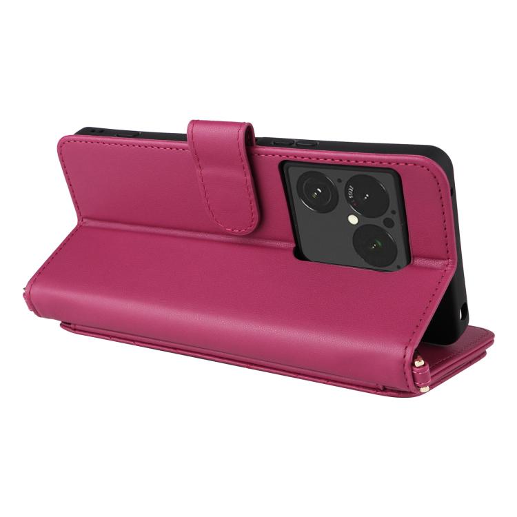 For Sony Xperia 1 VIII Multifunctional 6-Card Slots Leather Phone Case with Wrist Strap
