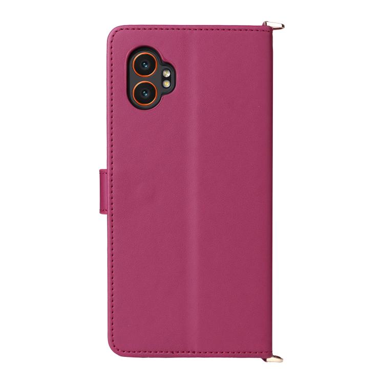 For Samsung Galaxy XCover 7 Pro Multifunctional 6-Card Slots Leather Phone Case with Wrist Strap