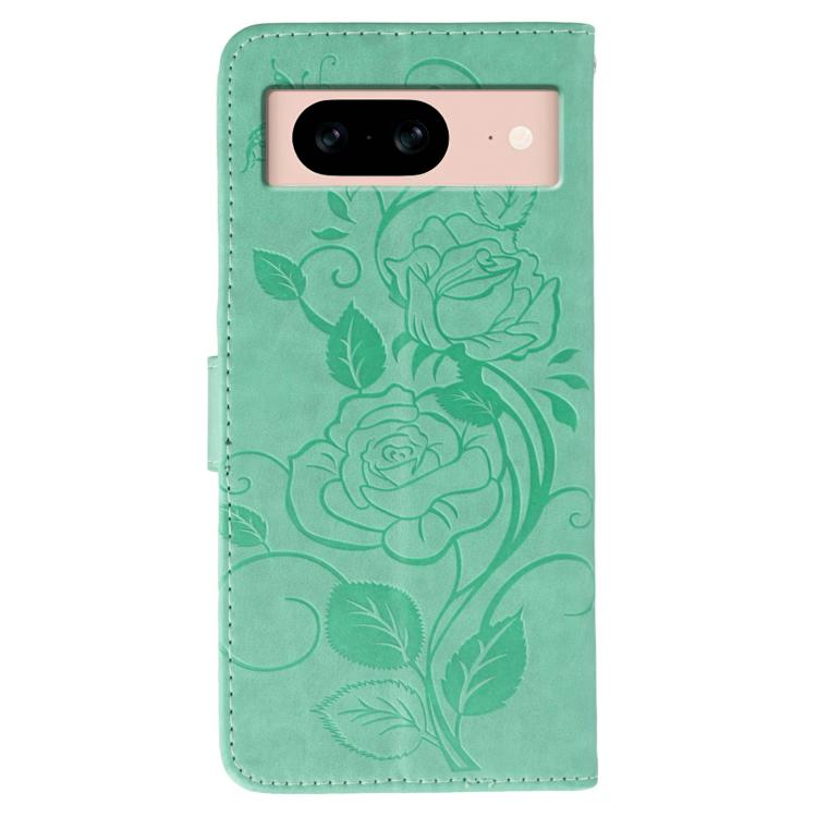 For Google Pixel 8a Rose Butterfly Embossed Leather Phone Case