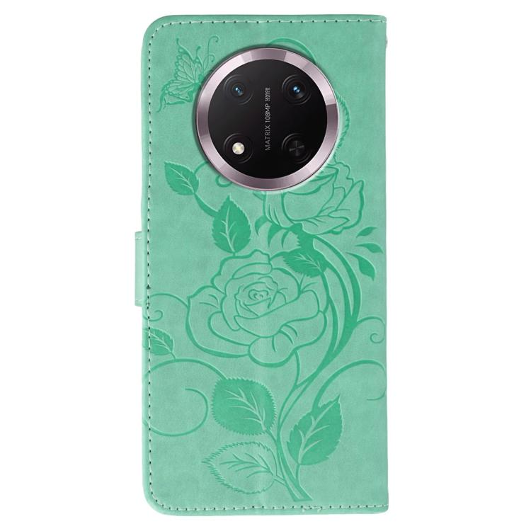 For Honor Magic7 Lite / X9c Rose Butterfly Embossed Leather Phone Case