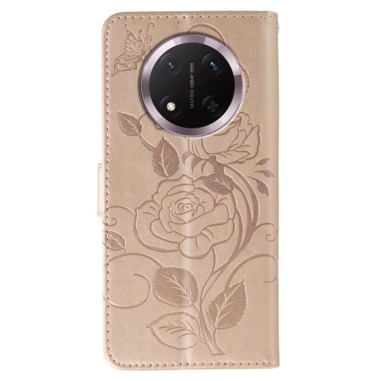 For Honor Magic7 Lite / X9c Rose Butterfly Embossed Leather Phone Case